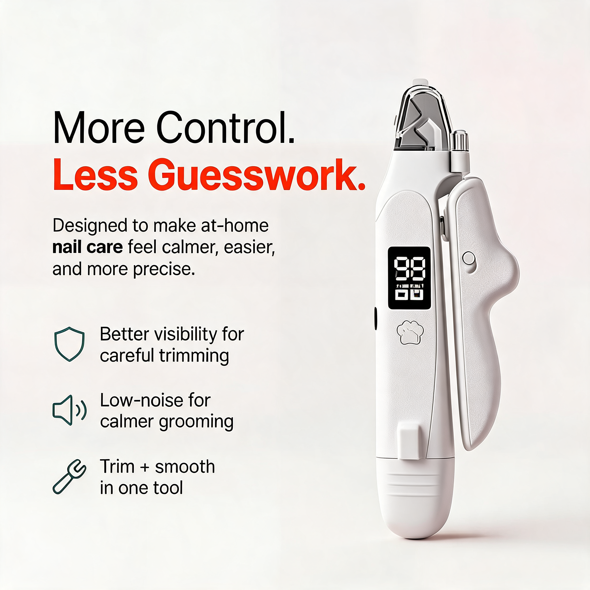 PawSight Pro™ — 2-in-1 LED Pet Nail Clipper & Grinder