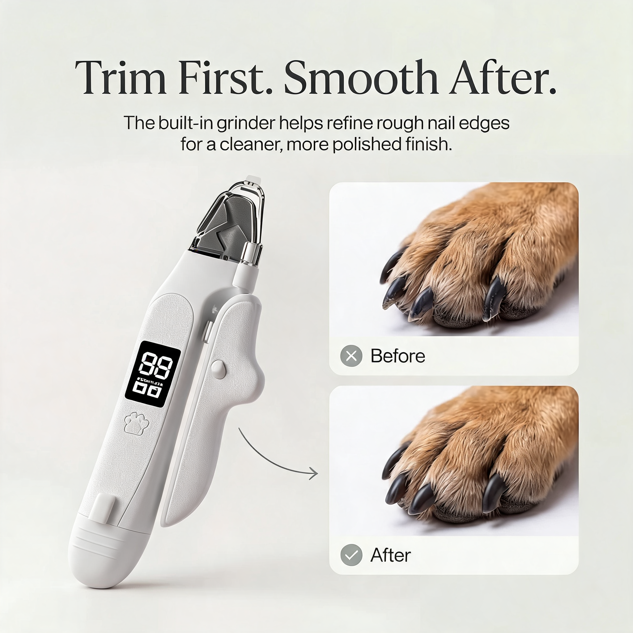 PawSight Pro™ — 2-in-1 LED Pet Nail Clipper & Grinder