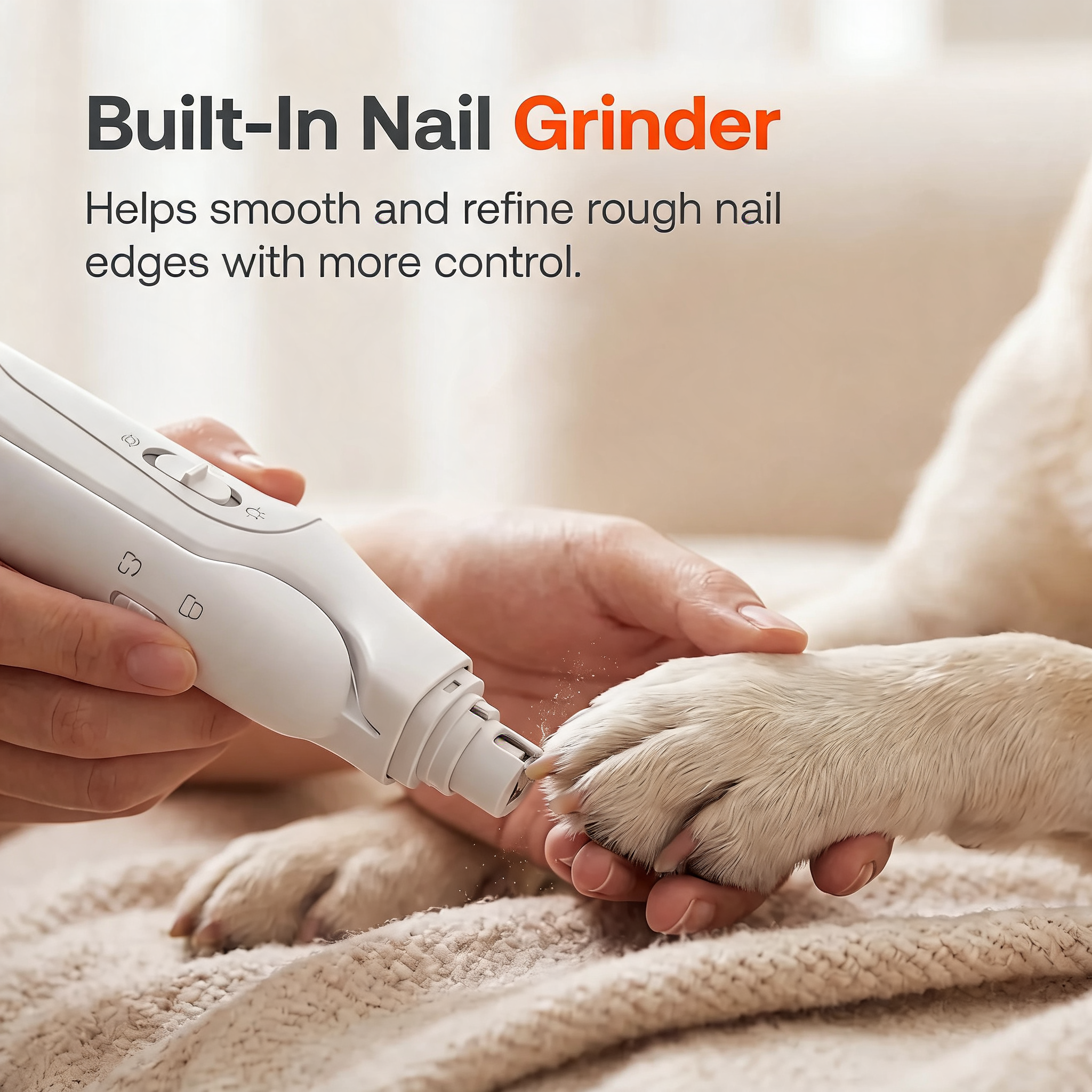 PawSight Pro™ — 2-in-1 LED Pet Nail Clipper & Grinder