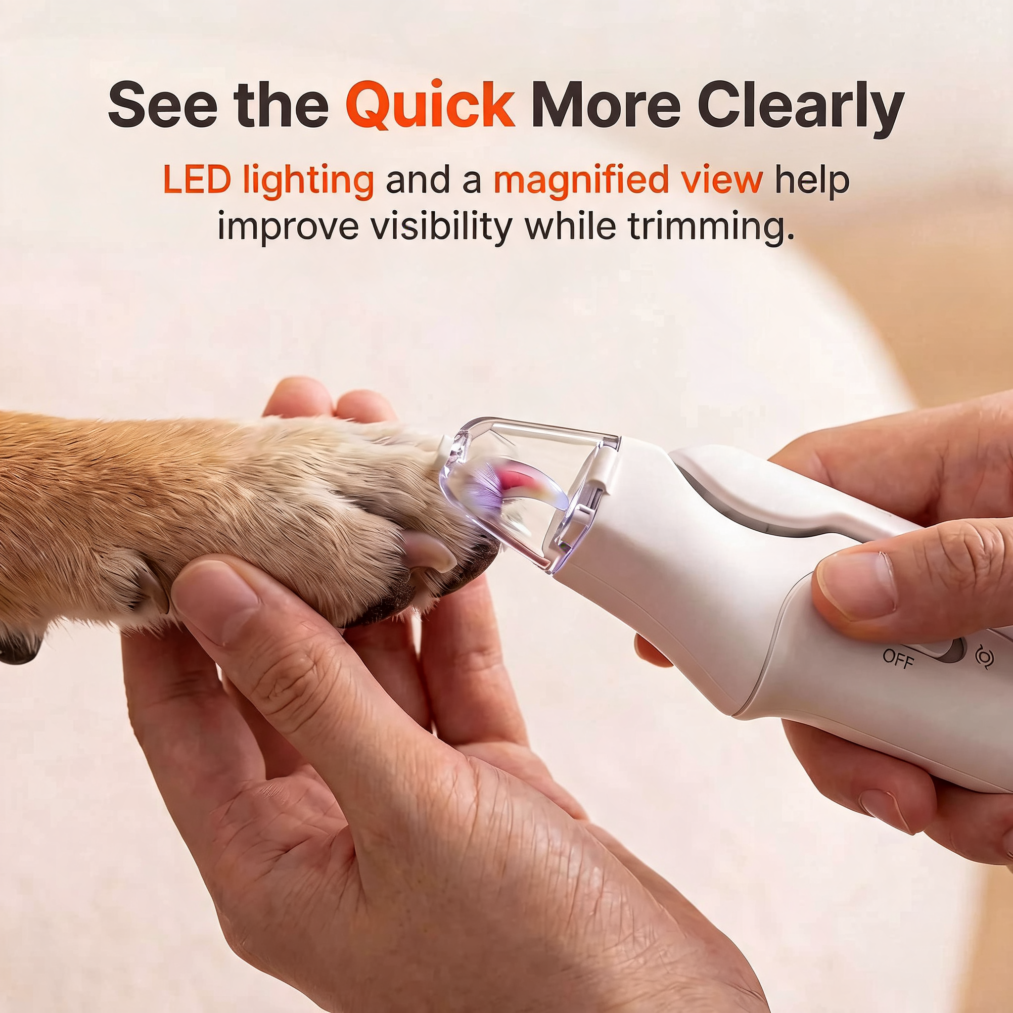PawSight Pro™ — 2-in-1 LED Pet Nail Clipper & Grinder
